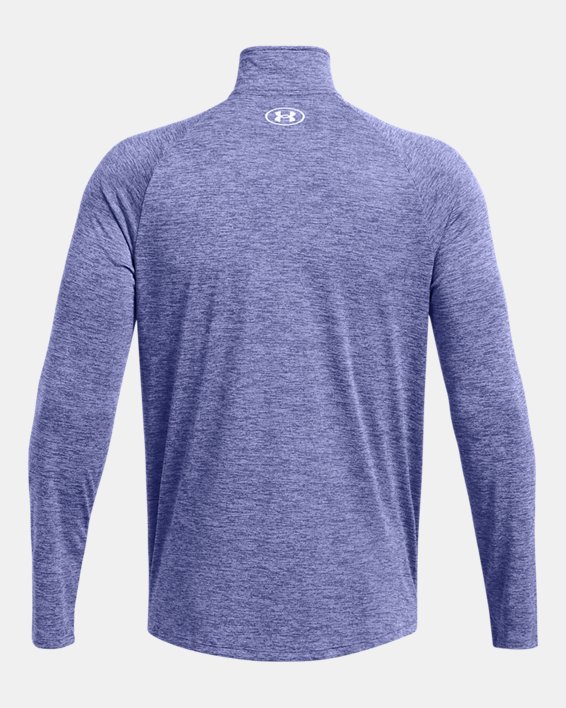 Herren UA Tech™ Shirt mit ½-Zip, langärmlig, Purple, pdpMainDesktop image number 3